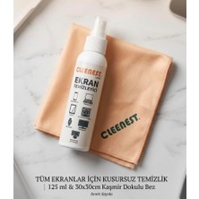 OEM Ekran Temizleyici Seti, 125 ml Sprey ve 30X30 cm Kaşmir Bez, Tüm Ekranlar Için