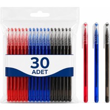 OEM Büro Tükenmez Kalem 30 Adet (10 Mavi, 10 Kırmızı, 10 Siyah)