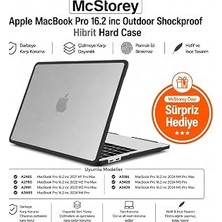 TeknoKapsül Mcstorey MacBook Pro 16.2 Inç Kılıf A2485 A2780 A2991 A3403 A3186 A3428 A3429 Uyumlu Rugged Armor Shockproof Tpu Bumper Sert Kapak Darbe Korumalı Hard Case Şeffaf