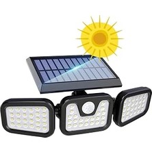TeknoKapsül Greentech Güneş Enerjili Hareket Sensörlü 3 Taraflı LED AYDINLATMA/GT-SL07