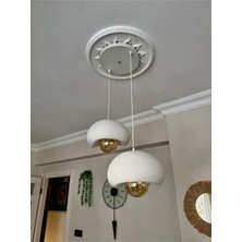 TeknoKapsül Limon 3D Desing 2 Li Sarkıt Avize Bohem Beton Görünüm Rustik E27 Modern Avize (E27 Ampul Dahildir.) YV-1-104 | Beton Görünüme Sahip Sert Plastik Olması Sebebiyle Çizilme, Sararma Yapmaz. Sert Darbelere Karşı Dayanıklıdır.