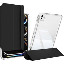 TeknoKapsül Zore ​​apple ile Uyumlu iPad Pro 13 2024 Kılıf Magnetik Ayrılabilen Airbagli Sliding Tablet Kılıfı Siyah