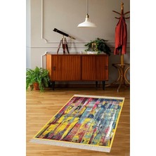 TeknoKapsül Pelangi Batik Desenli Renk Geçişli Dijital Baskı Yıkanabilir Kaymaz Taban Salon Halısı ve Yolluk, Çok Renkli 100 x 500, 42541095100500728