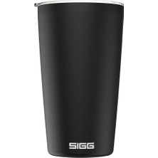 TeknoKapsül Sıgg Neso Cup Black Termos Kupa (0,4 L), Zararlı Madde Içermeyen ve Yalıtımlı Kahve Kupası, 18/8 Paslanmaz Çelik, Seramik Pure Ceram Kaplamalı