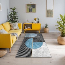 TeknoKapsül Kamre Modern Şönil Kaymaz Doğal Pamuk Tabanlı Yıkanabilir Antibakteriyel Çevre Dostu Salon Halısı 200X300