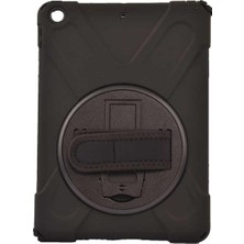 TeknoKapsül Constraın - iPad ile Uyumlu 9.7 2017 (5.nesil) Kılıf Defender Tablet Silikon - Siyah