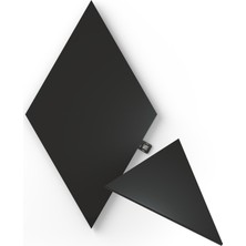 TeknoKapsül Nanoleaf Shapes Ultra Siyah Üçgen Genişletme Paketi, 3 Adet Ek Üçgen LED Panel – Akıllı Modüler Rgbw Iç Mekan Duvar Aydınlatması (16 Milyon Renk), Müzik Senkronizasyonu, Alexa ile Uyumlu
