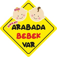OEM Arabada Bebek Var Sticker Oto Araba Sticker 19 x 19 cm