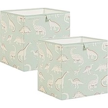 TeknoKapsül Ocean Home Textile 2'li Çocuk Odası Dinozor Kutu Set 33 x 30 x 33 cm