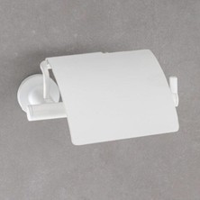 TeknoKapsül System Hoop Kapaklı Tuvalet Kağıtlığı Beyaz Renk 85X118X170 mm