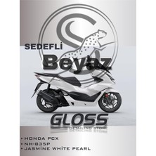 OEM Honda PCX125/SH125/FORZA250/750 ile Uyumlu Sedefli Rötuş Boyası, Jasmine White Pearl, 20+20 ml