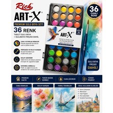 OEM Art-X Premium Sulu Boya Seti, 36 Renk, Tablet Form, Suluboya Kalemi Dahil