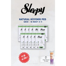 TeknoKapsül Sleepy Natural Ultra Hijyenik Ped 11 Al 10 Öde Gece 18 Li ve Disk Pamuk 70 Li