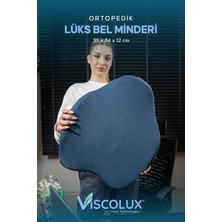 OEM Ortopedik Lüks Bel Destek Yastığı - Premium Visco Bel Destek Minderi Mavi 54X42X9
