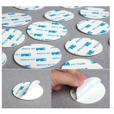 OEM Dünya Magnet 50 Adet - 3m Yapışkanlı Çift Taraflı Bant Beyaz Yuvarlak- 3 cm Çap