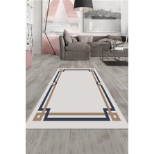 TeknoKapsül Pelangi Bej Dikme Detaylı Yıkanabilir Kaymaz Taban Leke Tutmaz Modern Salon Halısı ve Yolluk, Açık Gri 80 x 600, 13580878060005