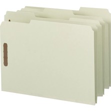 TeknoKapsül Smead% 100 Geri Dönüştürülmüş Pressspan Kilit Dosya Klasör, 1/3-Cut Tab, 2,5 cm Expansion, Letter-Format, Gri/yeşil, 25 Karton Başına (15003)
