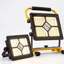 TeknoKapsül Coverzone Çakarlı Solar Lamba Standlı | 4 Işık Modu, 400 Led, Telefon Şarj Edilebilir, Dayanıklı Tasarım, Solar Panel ile Enerji Tasarrufu, Uzun Süreli Aydınlatma ve Acil Durum Işık, S68, Siyah