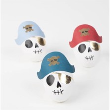 TeknoKapsül Meri Meri Pirate Skulls Surprise Balls Korsan Iskelet Sürpriz Toplar 3lü