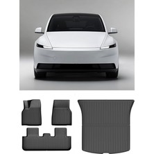 OEM Li Parts Tesla Model Y Standart 2025+ Uyumlu Premium Havuzlu Tpe Paspas – 3.5 mm Kalınlık, Kokusuz, Blister Kalıplama, Lazer Kesim Milimetrik Uyum