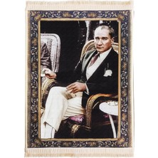 TeknoKapsül Colorix Carpet Atatürk Resimli Duvar Halısı Saçaklı No: 9 60X80 cm