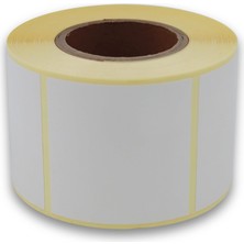 OEM Eko Termal Etiket 50MM x 50MM Ruloda 500 Adet 40MM Kuka Çapında Direk Termal Transfer Etiketi