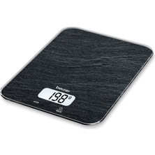 TeknoKapsül Beurer Ks 19 Slate Mutfak Terazisi, Cam, Cam, Schieferoptik, 20 x 14.5 x 1.65 cm