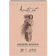 TeknoKapsül A3 Eskiz Defteri, 90 G/m² Ince Grenli Kağıt, 40 Yaprak Spiralli Sketchbook, Kurşun Kalem, Kömür ve Pastel Çizimler Için Uygun, Kolay Silinebilir, Perforeli Sayfalar, Profesyonel ve Öğrenci Kullanımı I