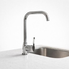 TeknoKapsül Stella Mix Kuğu Eviye Bataryası Krom Kaplama Modern Tasarım Yüksek Gövdeli Mutfak Lababo Musluğu