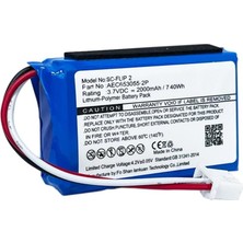 Skygo Jbl Flip 2 Uyumlu 3.7V 2000 Mah Soketli Batarya