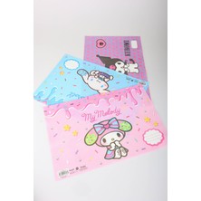 x Dekomus Lisanslı Sanrio Best Friends 3 Adet Beslenme Örtüsü My Melody,Kuromi,Cinnamoroll