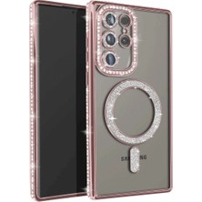 Drop Tedarik Samsung Galaxy S25 Ultra Kılıf Joke Simli Magneticsafe Kılıf - Pembe