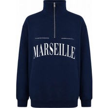 Trender Marseılle Yarım Fermuarlı Füme Erkek Sweatshirt 27KDT1000002