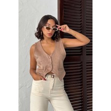 Very Moda Suet Yelek | VMF1528