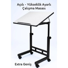 Forada Home & Style Açı ve Yükseklik Ayarlı Laptop Masası - Extra Geniş Çalışma Masası -  (50X70 cm Tablalı)