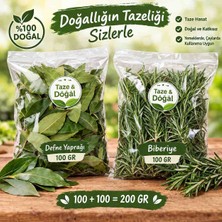 Emens 🌿 Taze Defne Yaprağı 100 gr + Taze Biberiye 100 gr | Doğal Bitki Seti | 200 gr