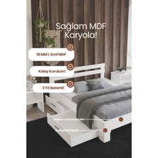 Renazzo Mobilya Letto 2 Çekmeceli Tek Kişilik Mdf Karyola