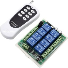 Emay Center 12V 8 Kanal 433 Mhz Rf Kablosuz Kumandalı Röle Modülü Seti
