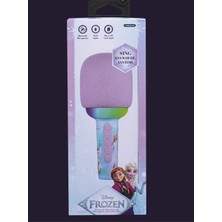 Volkano Frozen LED Işıklı Karaoke Bluetooth Mikrofon Tasarımlı, LED Işıklı, Bluetooth Bağlantılı ve Eğlenceli Karaoke DY-9996-FR