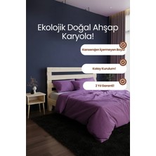 Renazzo Mobilya Urban New Model Masif Ahşap Karyola Kolay Kurulum Fırınlanmış Ithal Sibirya Çamı 120X200 Yatak Uyumlu