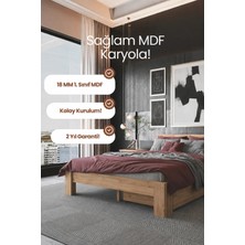 Renazzo Mobilya Lotus 2 Çekmeceli Tek Kişilik Mdf Karyola