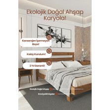 Renazzo Mobilya Natura New Model Masif Ahşap Karyola Kolay Kurulum Fırınlanmış İthal Sibirya Çamı 100x200 Yatak Uyumlu - Beyaz Renk