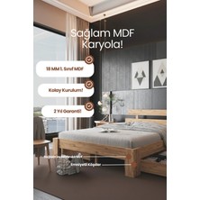 Renazzo Mobilya Lotus 4 Çekmeceli Çift Kişilik Mdf Karyola