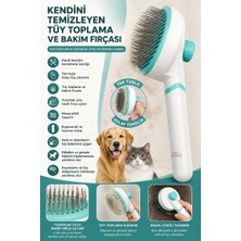 Happy Toozey  HT08 Kedi Köpek Tüy Toplama Fırçası | Kendi Kendini Temizleyen Evcil Hayvan Tarağı | Masaj Özellikli