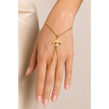 X-lady Accessories Altın Renk Kuş Çelik Şahmeran - 3910