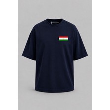 Bahriyeli Collection Oversize Tacikistan Bayrağı Cep Baskılı Unisex T-Shirt