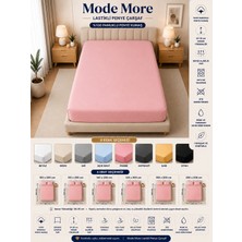 Mode More Pembe Renkli %100 Pamuklu Penye Lastikli Çarşaf 30-35 cm Yüksek Kenar (Tek Kişilik- Çift Kişilik -Battal ve King Ebat)