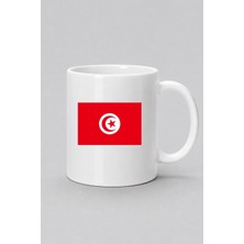 Bahriyeli Collection  Tunus Bayrağı Baskılı Kupa Bardak