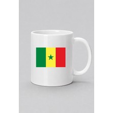 Bahriyeli Collection  Senegal Bayrağı Baskılı Kupa Bardak