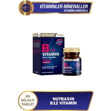 Nutraxin Vitamin B12 1000 mcg Sublingual 60 Tablet | Metilkobalamin | Hızlı Emilim Dil Altı Form